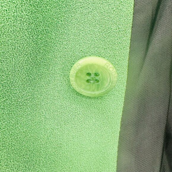Rodebjer Voulana Double Breast Coat Size S Kelly Green Side Slits Capsule Preppy - Picture 9 of 12